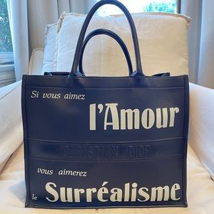 Black Dior book tote in great condition